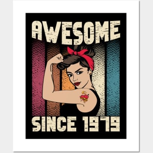 Awesome since 1979,43th Birthday Gift women 43 years old Birthday Posters and Art